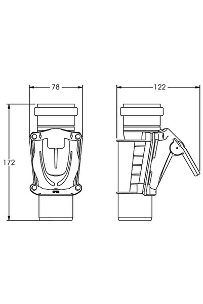 Other Zasuwa burzowa pionowa szara 50 mm