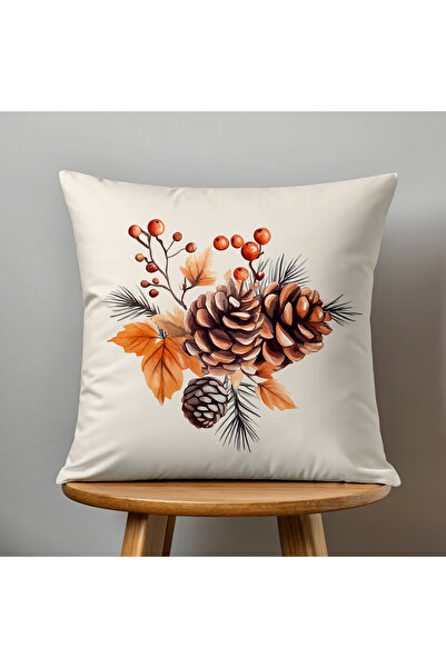 Filamente Double-Sided Digital Printing Throw Pillow Cover Autumn / Leaf Pattern