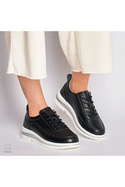 ANGEL BLUE Women's Casual Shoes Made of Leather Multicolor CRL0002 Black