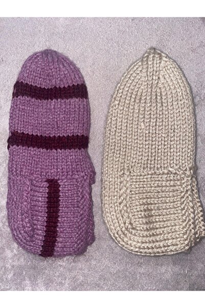 MESKSTORE El Örgü Sıcak&Yumuşak Tutan Kışlık Patik 39