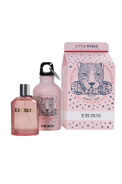 IKKS Set Ikks: Little Woman Eau De Toilette For Women 100 ml + Little Woman GWP Glass Water Bottle Pink