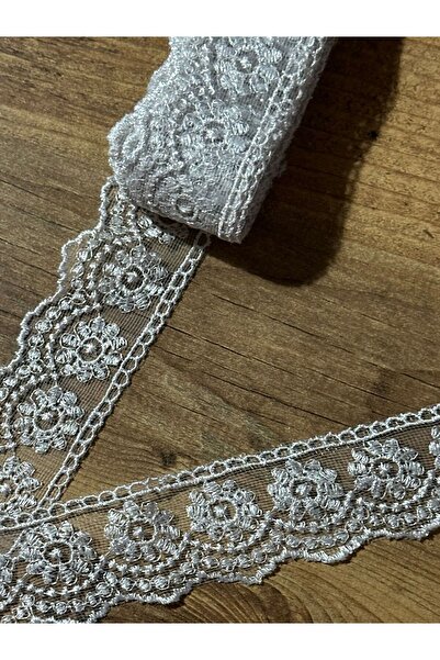 efem gipür Sarma Papatya Guipure Lace Ribbon 8.50 m Total Price Tablecloth Gray