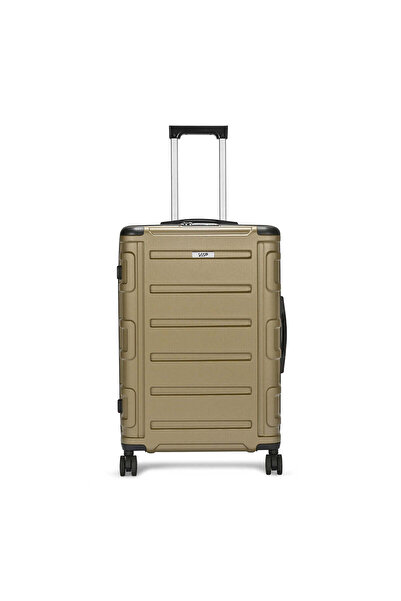 Vip Cyprus 8 Wheel Hard-Shell Luggage, Brown ,Durable Design with TSA Lock, Lightweight (SET)