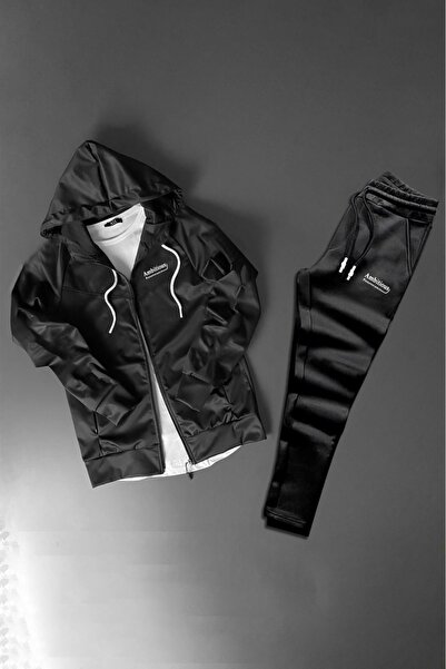 ByFourMan Men's Ambi̇ti̇ons Ba Printed Scuba Tracksuit Set with Ermuarli Pockets