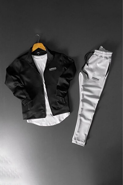 ByFourMan Men's Ambi̇ti̇ons Ba Printed Scuba Tracksuit Set with Ermuarli Pockets