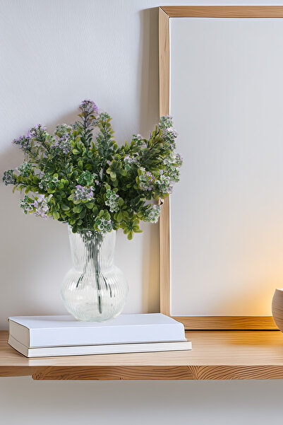 Yapay Çiçek Deposu Yapay Tozlu Mineli Pıtırcık Bitkisi 38 cm Lila