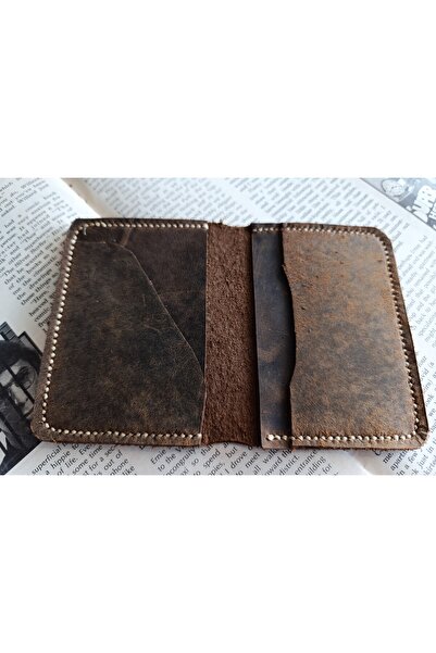 Mahfuz Genuine Leather Top Quality Fully Handmade Minimalist Wallet 15.5X10.5 cm Md14
