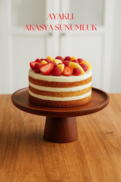 Mustran طبق تقديم وتقديم وخدمة تقديم من أكاسيا مقاس 30x30x10 سم