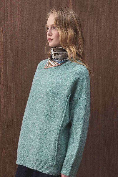Hooopstore Premium Soft Textured Soft Mint Sweater