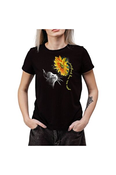 OEM Tricou alb pentru femei cu pisică, casual, mesaj amuzant pentru stăpânele...