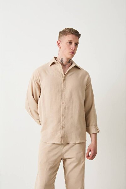 More Black Muslin Fabric Oversize Shirt