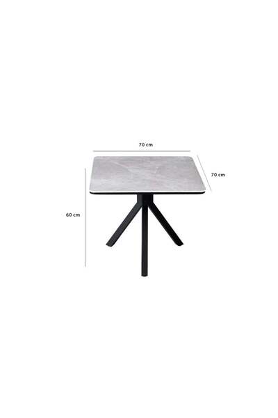 Family Ship Modern Porcelain Coffee Table 70*60 cm - Gray