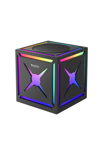 Yesido Portable Bluetooth speaker with lights, YSW34, black
