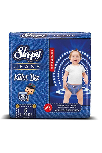 Sleepy Бебешки пелени Jeans - размер 6 XLarge, 15-25 кг, 20 броя