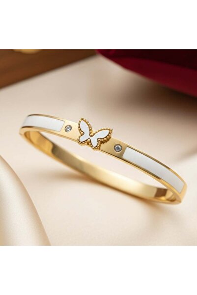 KEVSA Jewelry Brățară tip manșetă din oțel inoxidabil cu zirconiu – Vis înaripat – BF958