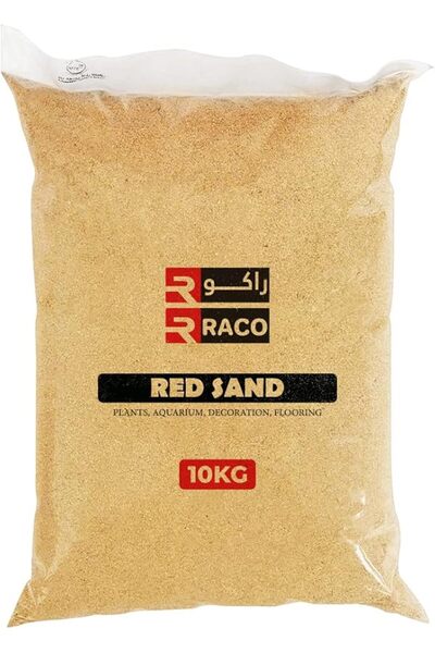 Raco رمل طبيعي متعدد الاستخدامات للأرضيات الإنشائية وأحواض السمك والنباتات والمشاريع المنزلية (10 كجم، أحمر)