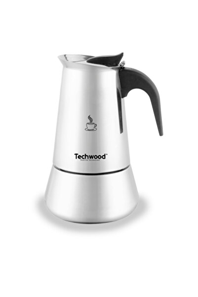Techwood Καφετιέρα Moka για γκαζιέρα TCA-112i, 12 φλιτζάνια, ανοξείδωτο ατσάλι, όλα τα είδη πηγής θερμότητας