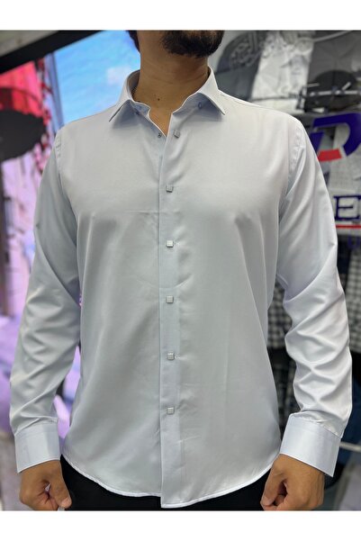 PASSERO Слім-фіт сатинова сорочка на кнопках