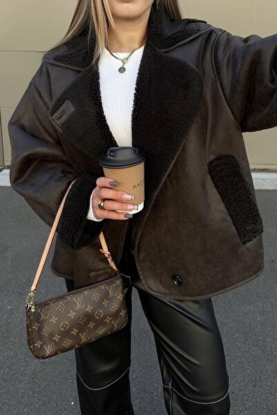 Jaglion Else Pb Women's Oversized Leather Jacket Coat