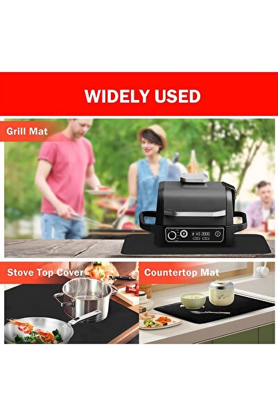 almihomi Large Fireproof BBQ Mat 1000°C Heat Resistant Pad Oilproof Waterproof