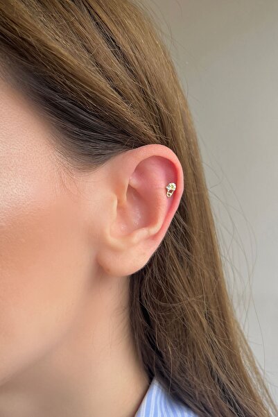 Bijou Luz İğne Figürlü Zirkon Taşlı Tragus / Helix Piercing