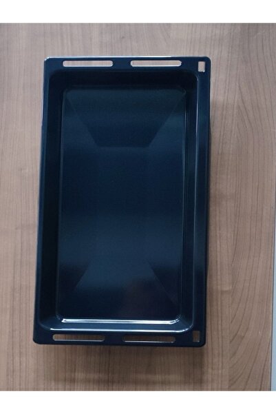 Bosch -Siemens-Profilo Uyumlu Ankastre Fırın Tepsisi 1 Adet Renk Siyah Yarım Tepsi