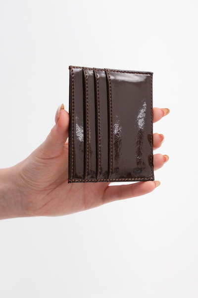 Addax Patent Leather Mini Card Holder Czdn128-F9