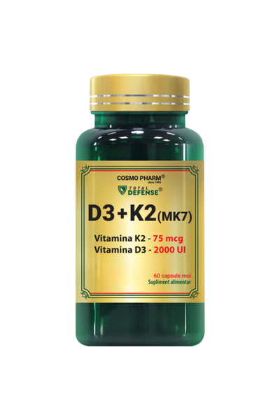 Cosmopharm Vitamina D3 2000 UI + K2 (MK-7) 60 capsule