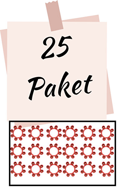 hırdawhat 25 Adet 18x8li Kapsül Mermi Şeridi Toplam 3600 Adet Atış Kırmızı(+12 Yaş Üzeri)