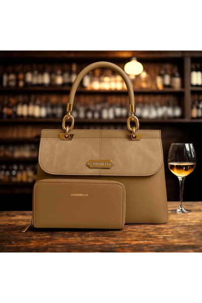 Generic Stylish Ladies Handbag & Wallet Set | Modern Shoulder Bag for Daily and Evening Use-Size-28cm*22cm