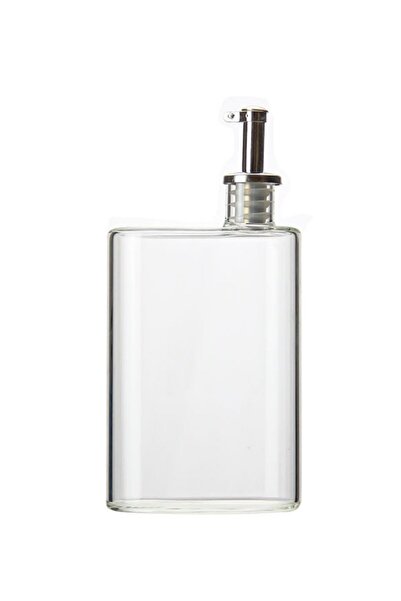 ARVALE 200ml Glass Oil Dispenser Sauce Bottle Vinegar Bottle Square Bottle with Stainless Steel Pump