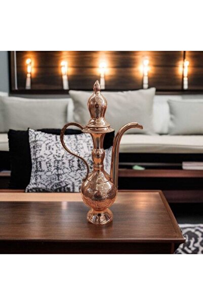 Bakır Center Bakır İbrik Bakır Oyma El İşlemeli Osmanlı İbrik 25 CM Lengerli ...