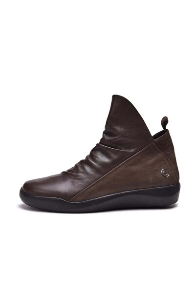 Gusse Yohanya Women's Khaki Leather Boots 260493