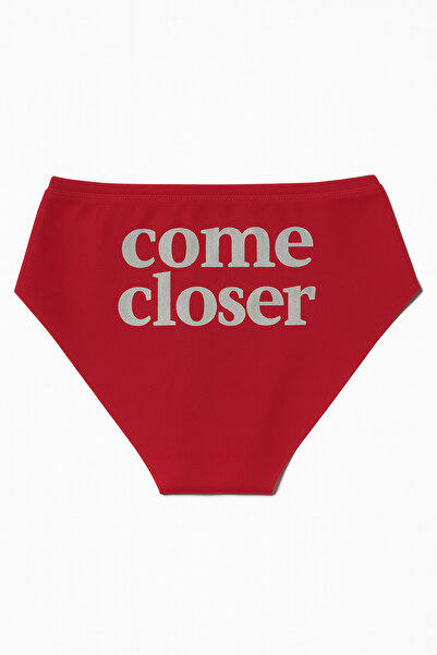 TWINTICKS Red Christmas Themed Women's Slip Panties, Metallic Lettering Print...