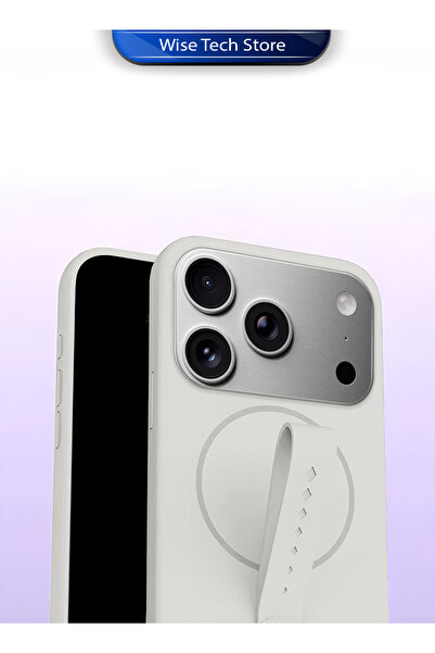 Wtech Apple iPhone 17 Pro Max 5G 2025 Invisible Magnetic Liquid Silicone Rotating Wristband Case Cover