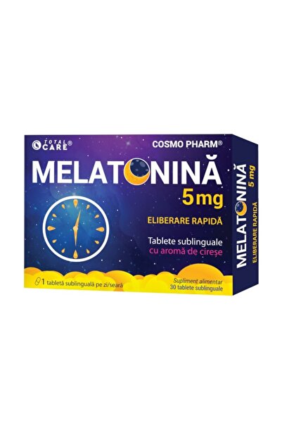 Cosmopharm MELATONINA 5 mg FAST RELEASE - Adormi Usor, Somn Profund 30 tablete