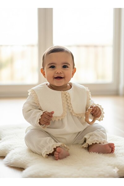 HLS KIDS Kız Bebek Tulum - Zarif Dantel ve Fırfır Detaylı Tasarım