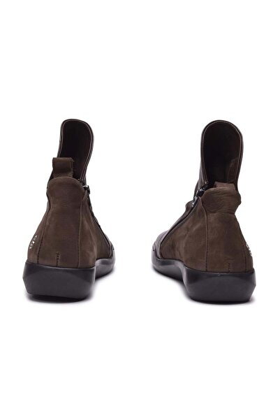 Gusse Γυναικείες δερμάτινες μπότες από χακί Yohanya 260493