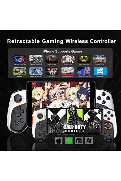 Generic Retractable Wireless Gaming Controller for iPhone/Android/PC/Switch (Telescopic)