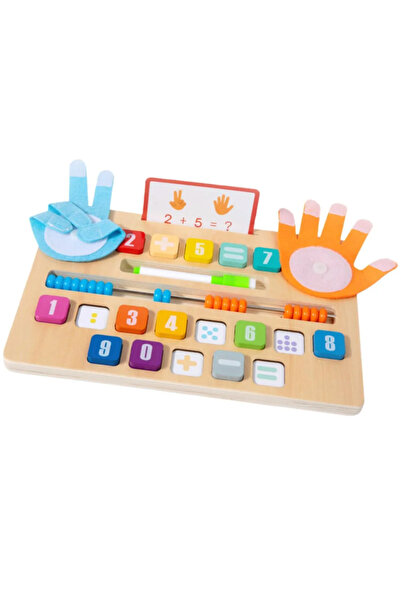 sallma Jucărie educativă din lemn pentru învățarea numerelor și a calculelor ...