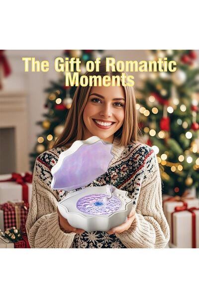 Generic Northern Lights Projector Night Light with Bluetooth Speaker & White Noise (White)