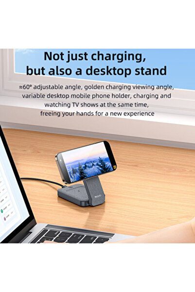 Yesido DS26 Magnetic Wireless Charging Station, 15W, gray