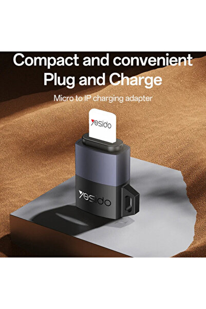 Yesido Adaptor OTG Micro-USB la Lightning, 12W GS30, gri