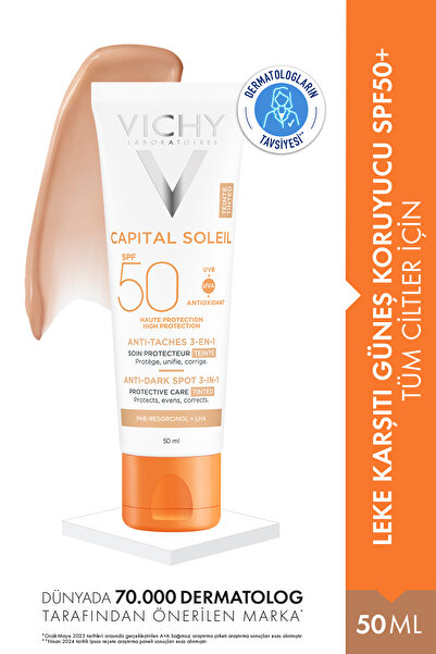 Vichy Αντιηλιακό προστατευτικό χρώματος Capital Soleil SPF 50 50 ml