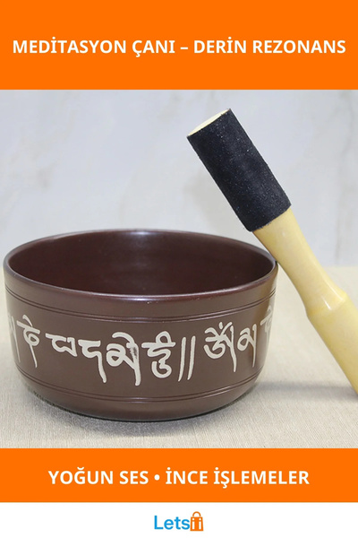 Letsii جرس تأمل نحاسي عالي الجودة بصوت عميق