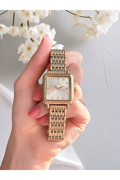 Homies Steel Cord Square Case Women's Wristwatch, with Gift Box and Bracelet Gift