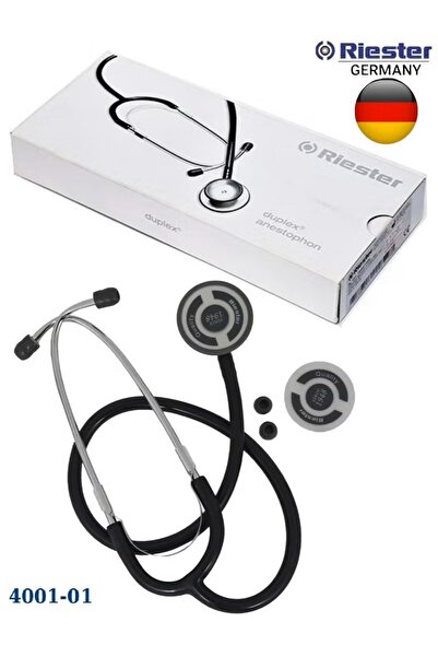 riester سماعة طبية ألمانية دوبلكس ألمنيوم من ريستر للبالغين أسود ( 1-4001 )