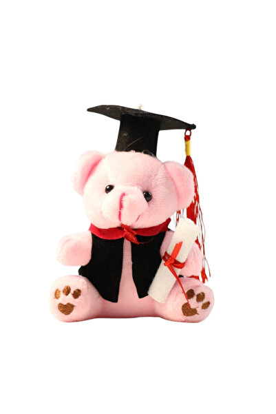 Krista Ursuleț de pluș absolvent, 10 cm, roz