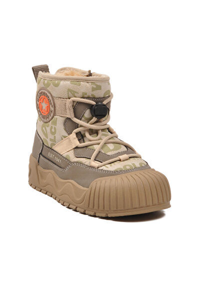 AYK'S Beige Fur Lined Lightweight Children's Boots 22664 P