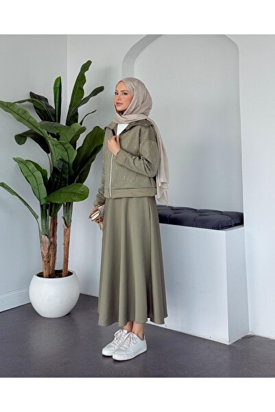 Adalenna Moda Tasarım Taşlı Scuba Etekli Takım